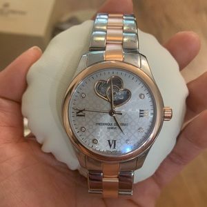 Frederique Constant Double Heart Beat Gray Women's Watch - FC310LGDHB3B2B